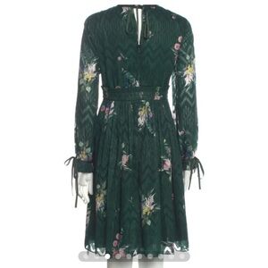 Ted Baker London Dark Green Floral Long Sleeve Dress size 3